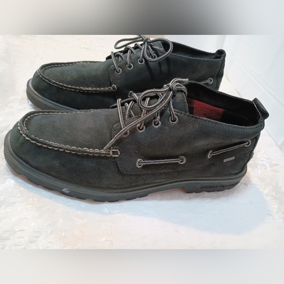 Sperry Top Sider Men\'s Black Leather size 11 like new Waterproof excellent shape main image 10